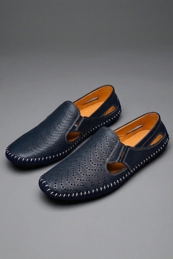 Orthopädische Herren Loafer mit Arch Support und atmungsaktiver Perforation Slip-On Design 0