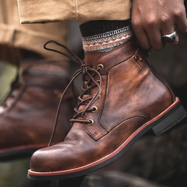 Orthopädische Herren Schnürstiefeletten mit Arch Support – Knöchelhoch, Komfortabel und Stilvoll für Jeden Tag 1