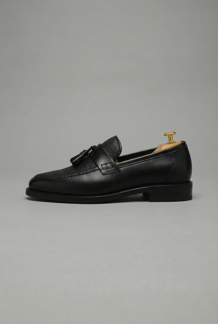 Orthopädische Herren Slipper mit Geflochtenem Design und Quasten – Klassische Loafer mit Arch Support 2