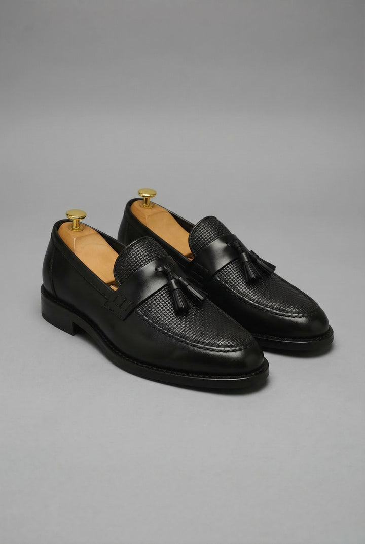 Orthopädische Herren Slipper mit Geflochtenem Design und Quasten – Klassische Loafer mit Arch Support 3