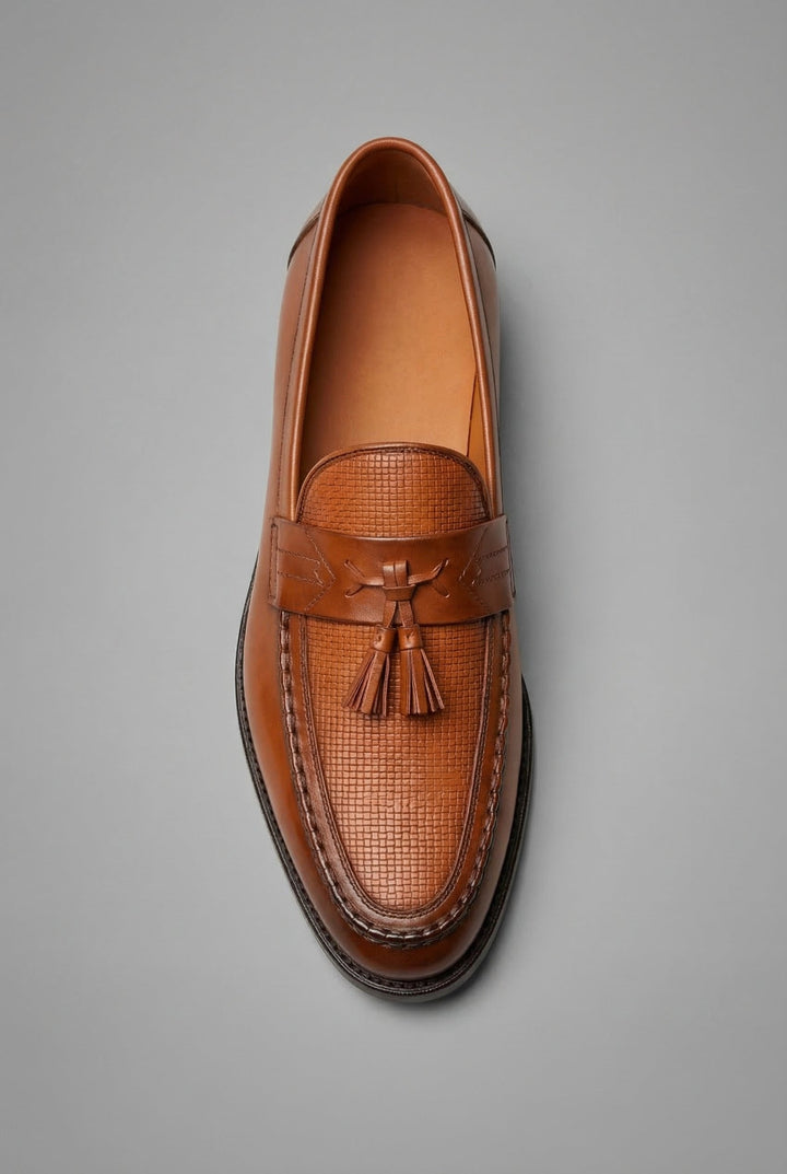 Orthopädische Herren Slipper mit Geflochtenem Design und Quasten – Klassische Loafer mit Arch Support 7