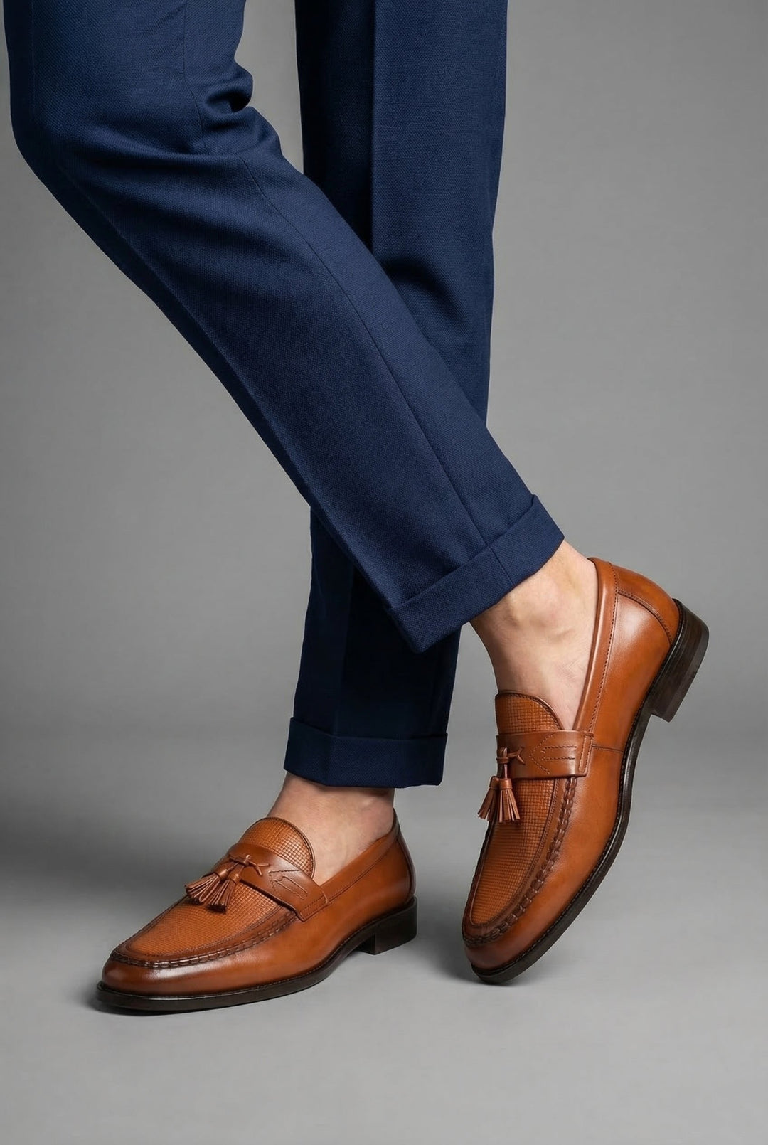 Orthopädische Herren Slipper mit Geflochtenem Design und Quasten – Klassische Loafer mit Arch Support 8