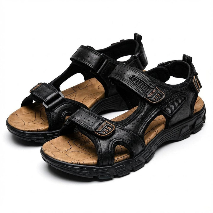 Orthopädische Unisex Trekkingsandalen mit verstellbarem Klettverschluss und griffiger Laufsohle 0