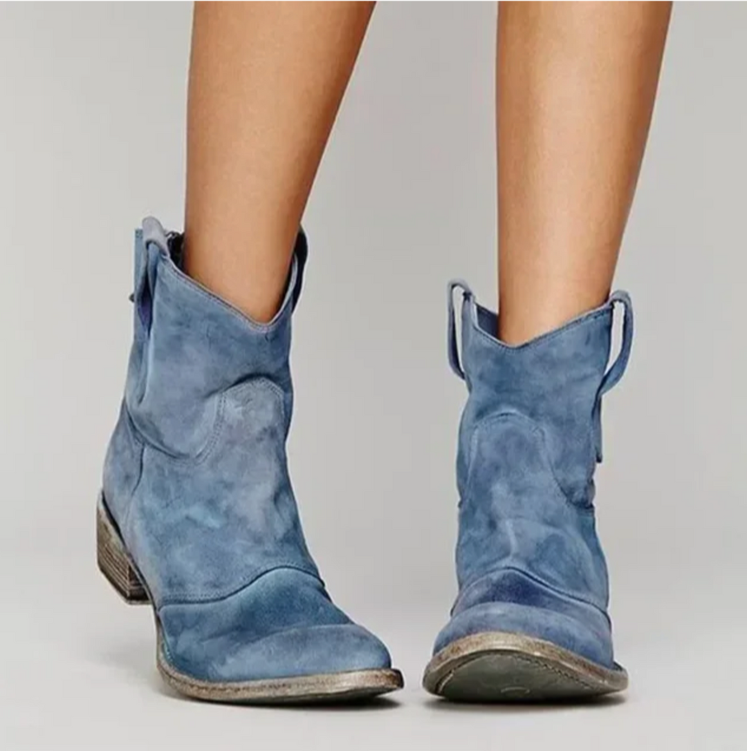 Orthopädische Westernstiefel mit Arch Support für Damen – Eleganter Wildleder-Look 2