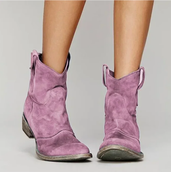Orthopädische Westernstiefel mit Arch Support für Damen – Eleganter Wildleder-Look 5