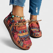 Ortopædiske Sneakers Til Kvinder - Komfortable Stødabsorberende Hverdagssko Med Skridsikker Sål Og Ekspressivt Design 0