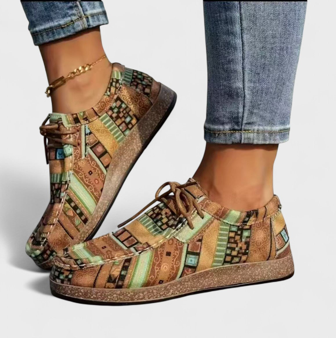 Ortopædiske Sneakers Til Kvinder - Komfortable Stødabsorberende Hverdagssko Med Skridsikker Sål Og Ekspressivt Design 2