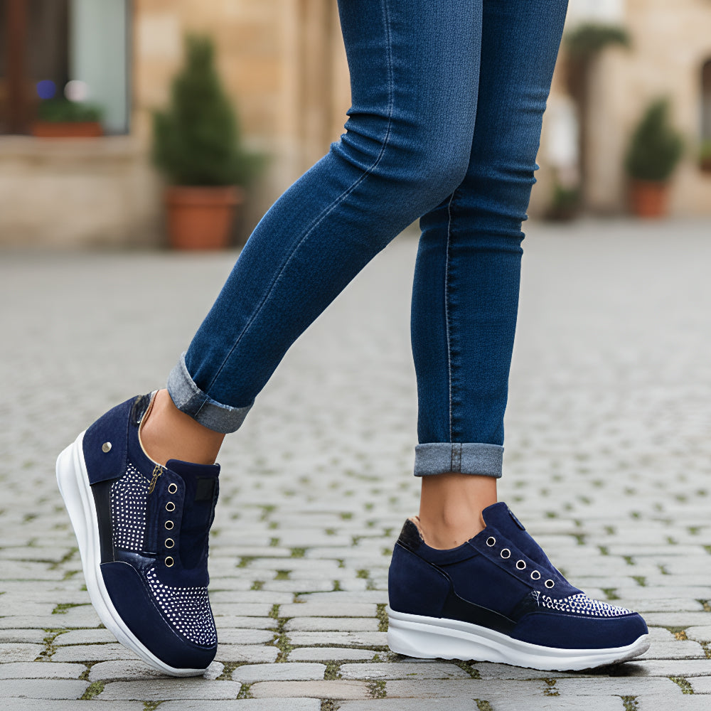 Ortopædiske Sneakers Til Kvinder Med Lynlås - Komfortable Og Stilfulde Gå-Sko Med Arch Support 3