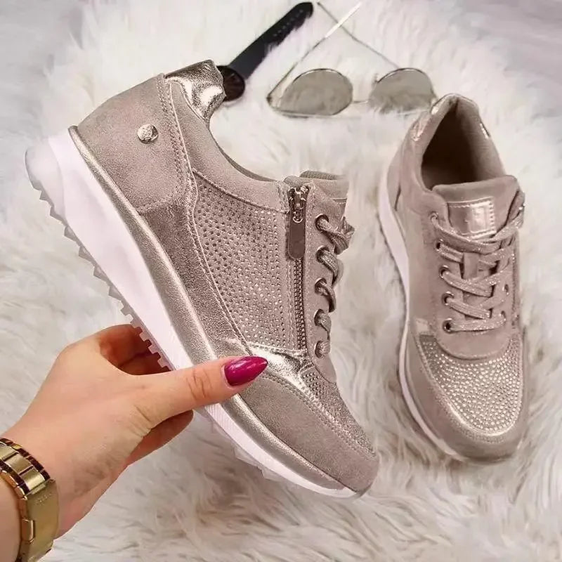 Ortopædiske Sneakers Til Kvinder Med Lynlås - Komfortable Og Stilfulde Gå-Sko Med Arch Support 7
