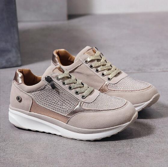 Ortopædiske Sneakers Til Kvinder Med Lynlås - Komfortable Og Stilfulde Gå-Sko Med Arch Support 8