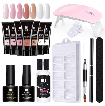 POLYGEL NALS Starter Kit! - Langtidsholdbar neglelak - nem at bruge - Molie 0