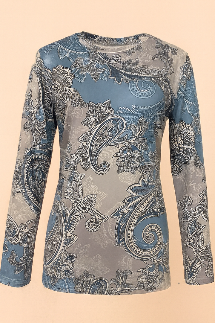 Paisley-printet pullover | En moderigtig sweater til koldere dage 0
