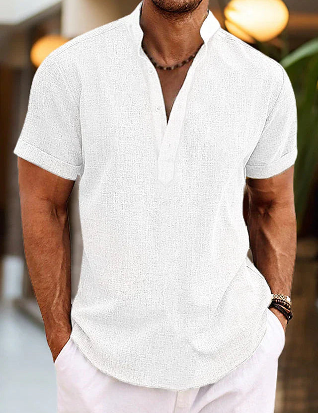 Poloshirt Til Mænd Med V-Hals - Komfortabel Pasform, Stilfuld Og Alsidig Fashion 2