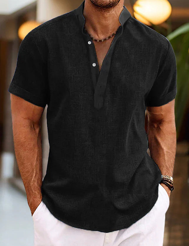 Poloshirt Til Mænd Med V-Hals - Komfortabel Pasform, Stilfuld Og Alsidig Fashion 3