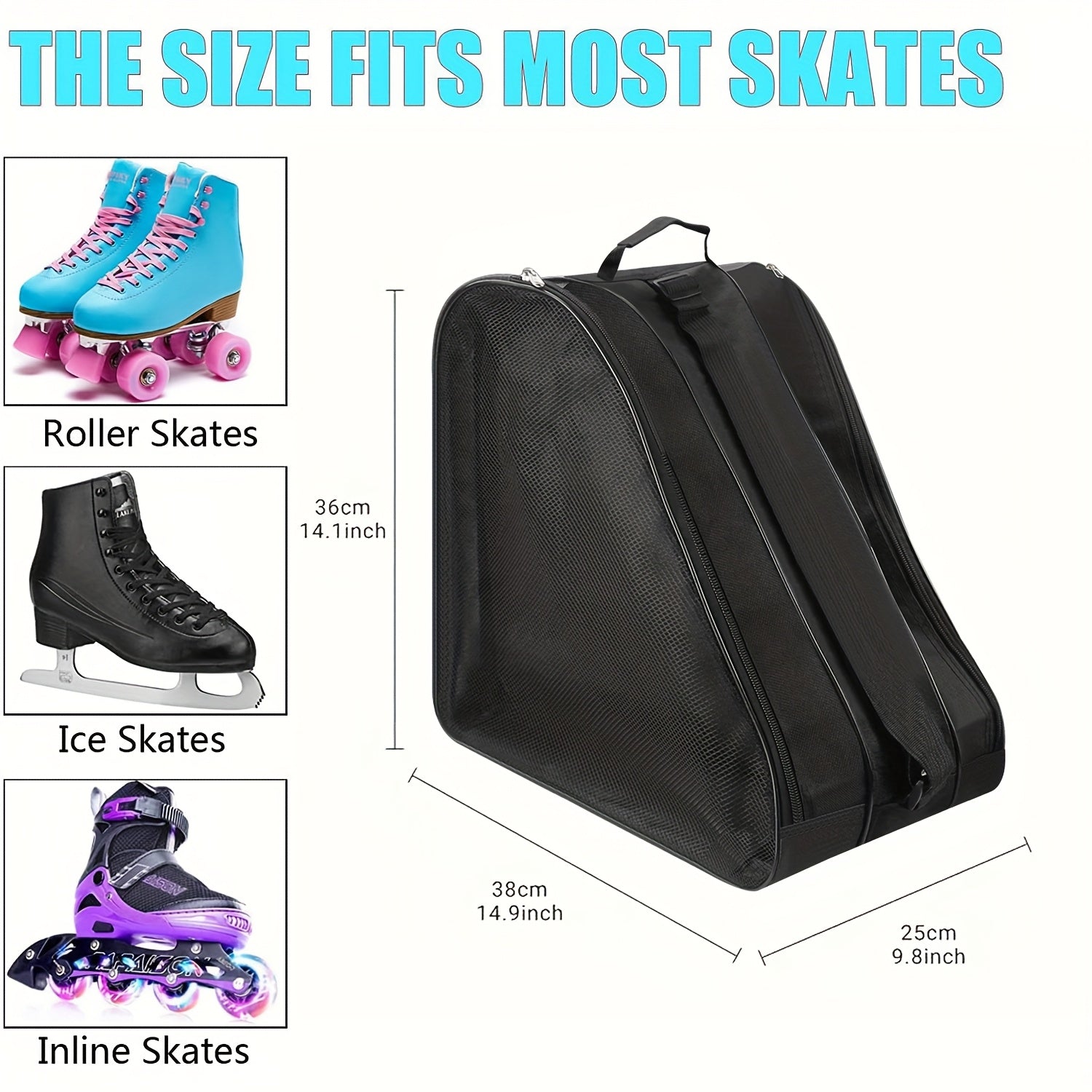 ProGlide Skatebag – Praktisk opbevaringstaske til alle typer skøjter 6