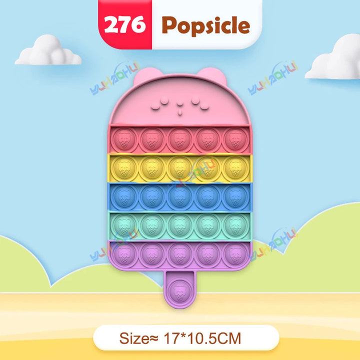Rainbow Pop Fidget Legetøj – Silikone Sensorisk Legetøj til Stresslindring, Fokus og Leg for Børn og Voksne 10