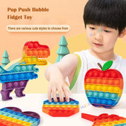 Rainbow Pop Fidget Legetøj – Silikone Sensorisk Legetøj til Stresslindring, Fokus og Leg for Børn og Voksne 2