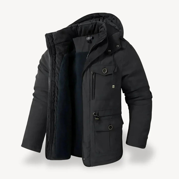 Robuste Herren Winterjacke mit Fleece-Futter für kalte Tage 0
