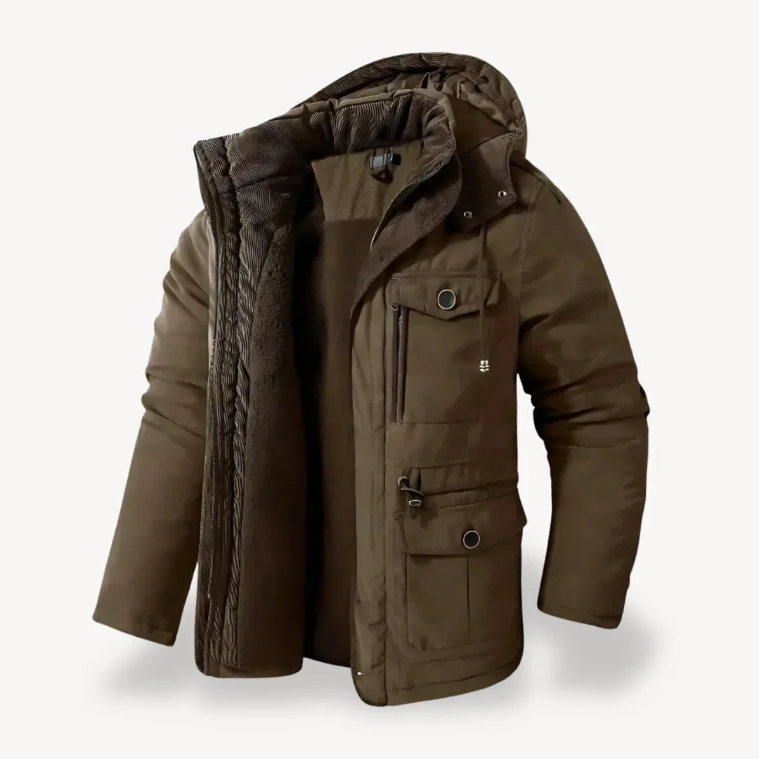 Robuste Herren Winterjacke mit Fleece-Futter für kalte Tage 2