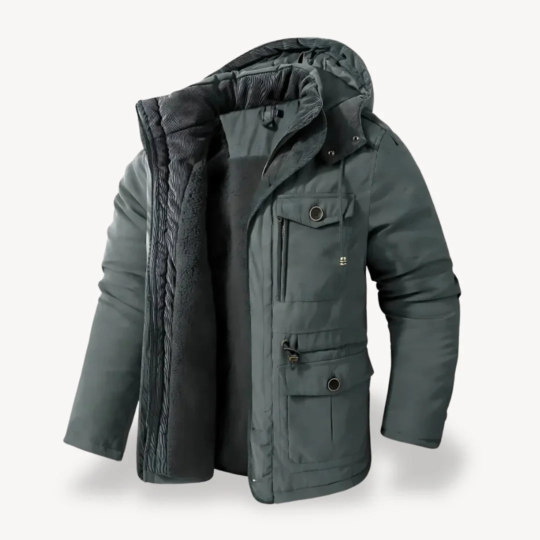 Robuste Herren Winterjacke mit Fleece-Futter für kalte Tage 3
