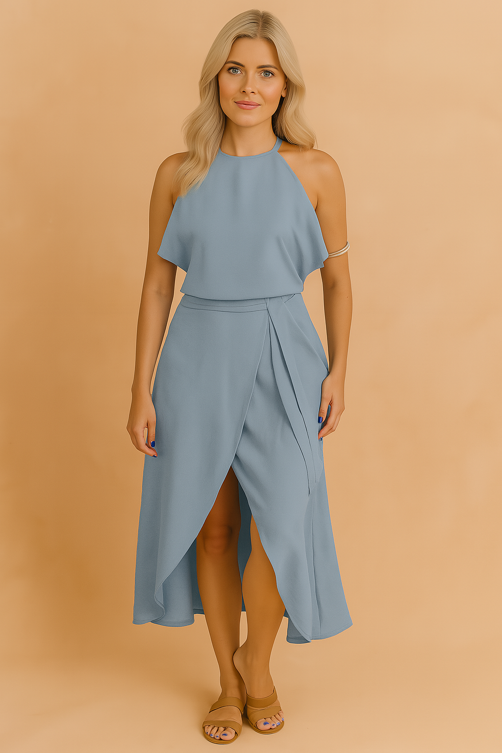 Ruby | Off-the-Shoulder Casual Midi-kjole 0
