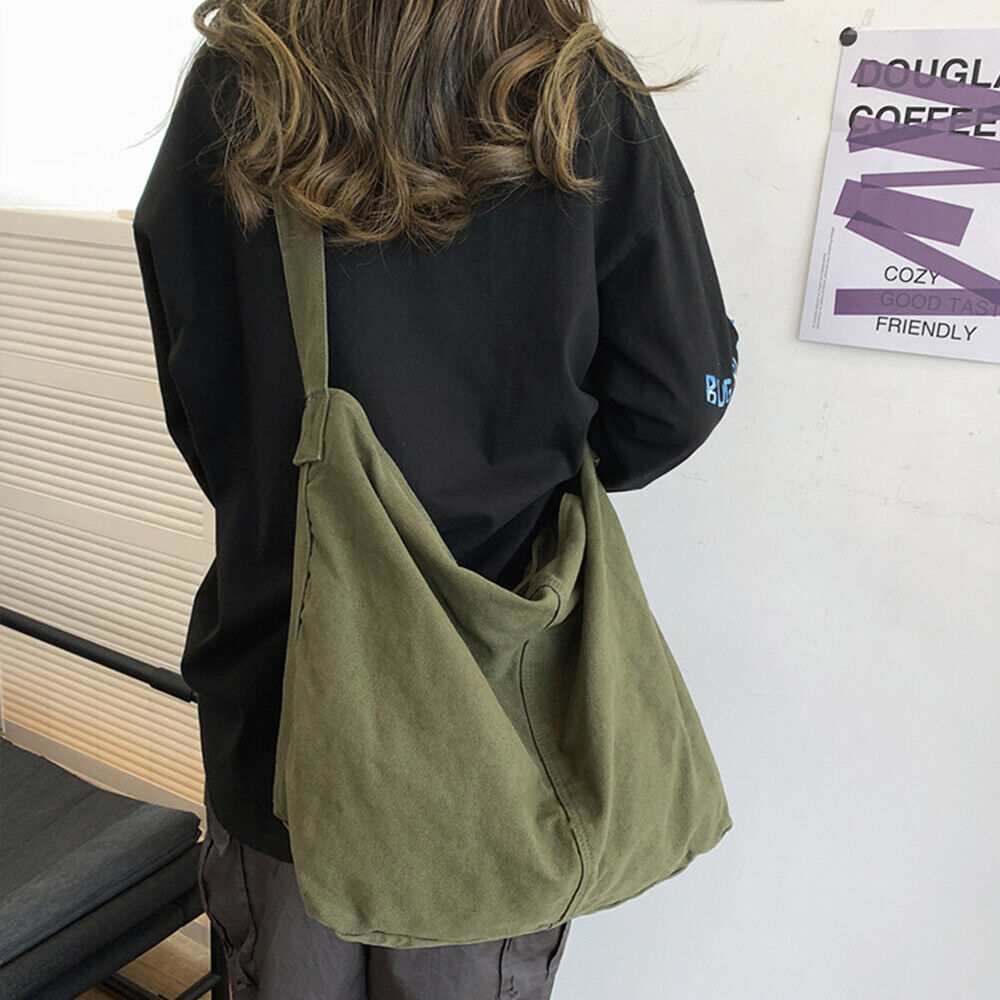 Rummelig crossbody-taske til kvinder, justerbar, slidstærkt stof 0