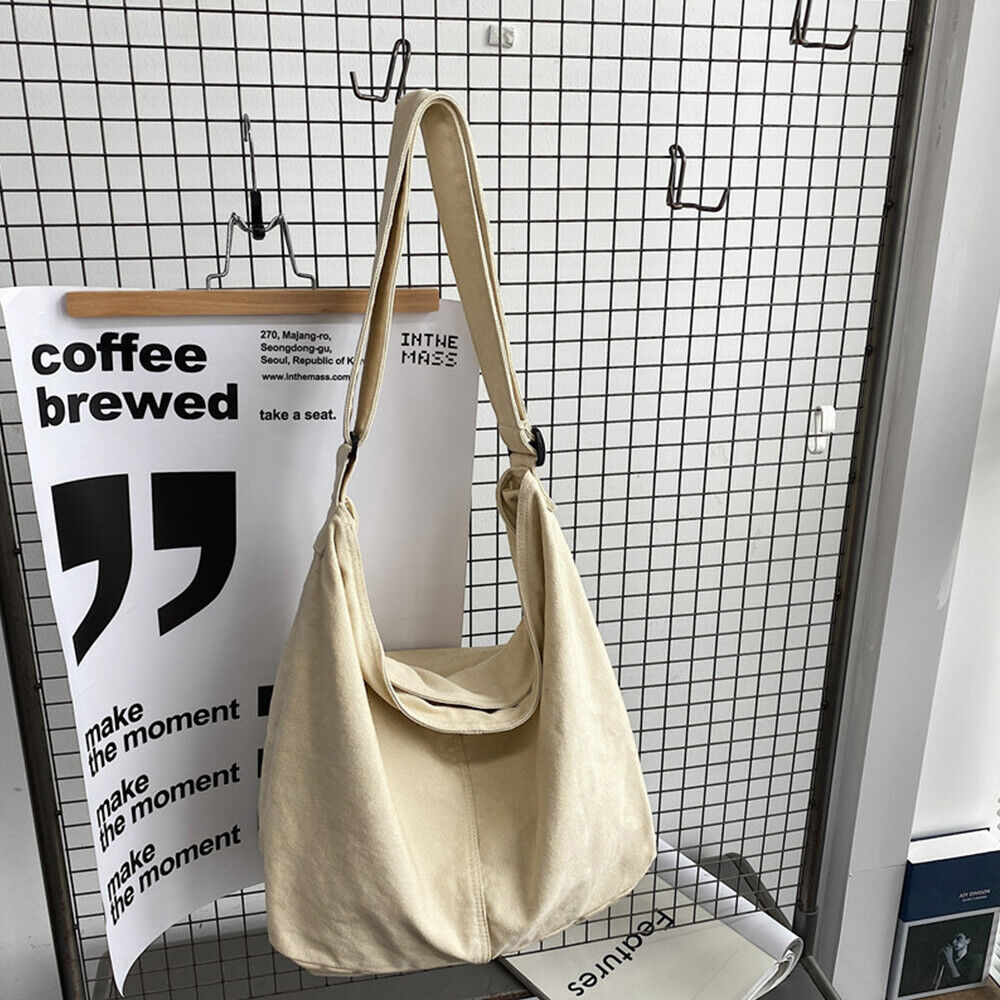 Rummelig crossbody-taske til kvinder, justerbar, slidstærkt stof 1