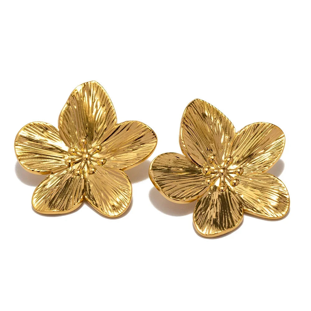 Arabella | Stilfuld Vintage Guld Blomst Stud Øreringe
