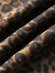 Damebukser med leopardprint og brede ben