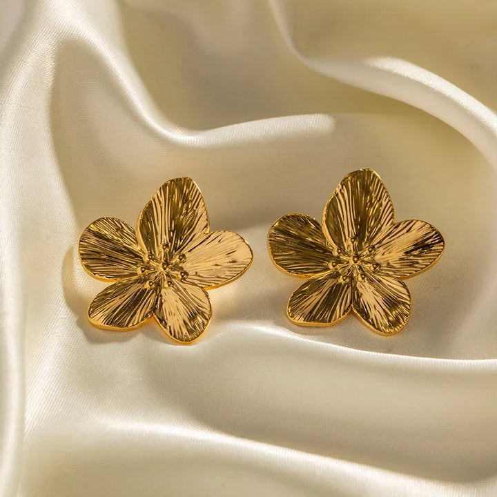 Arabella | Stilfuld Vintage Guld Blomst Stud Øreringe