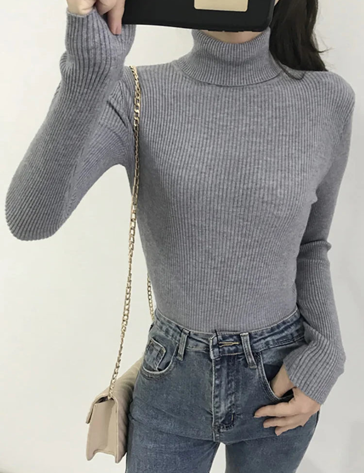 Chrissie | Turtleneck Damer Slim Fit