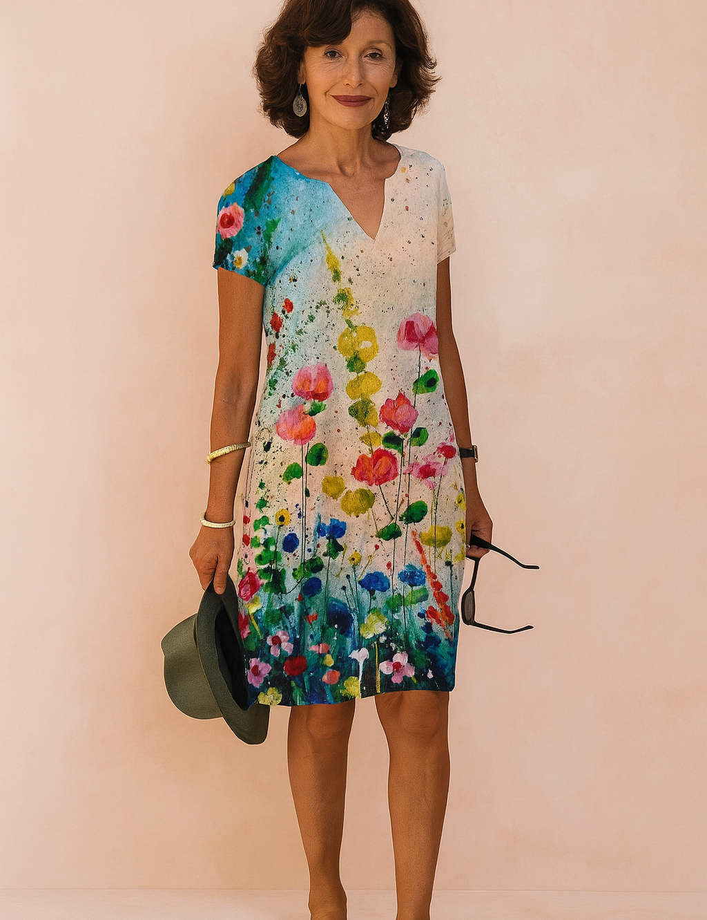 SARAH | Elegant sommerkjole med V-hals 1