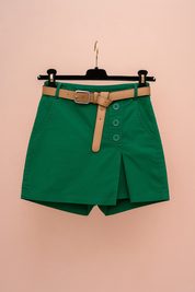SUZY | Højtaljede shorts med dekorativt bælte 5