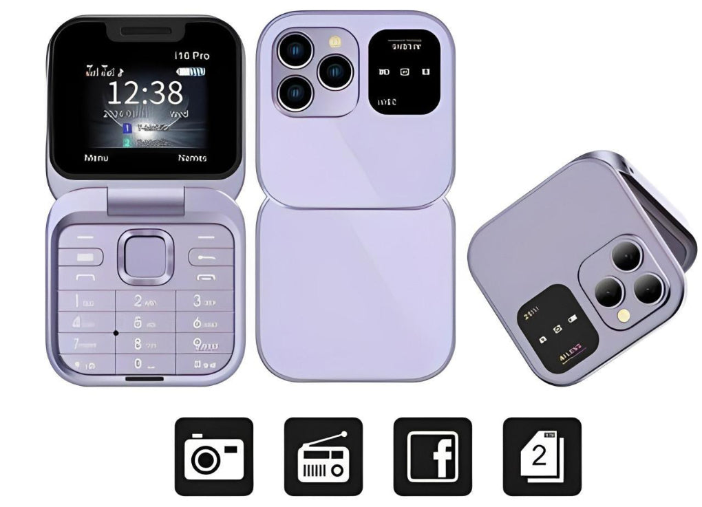 Sammenklappelig Mobiltelefon med HD-Kamera, Dual SIM og FM-Radio – Kompakt Design 2