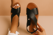 Savannah | Klassiske sandaler med krydsremme 2