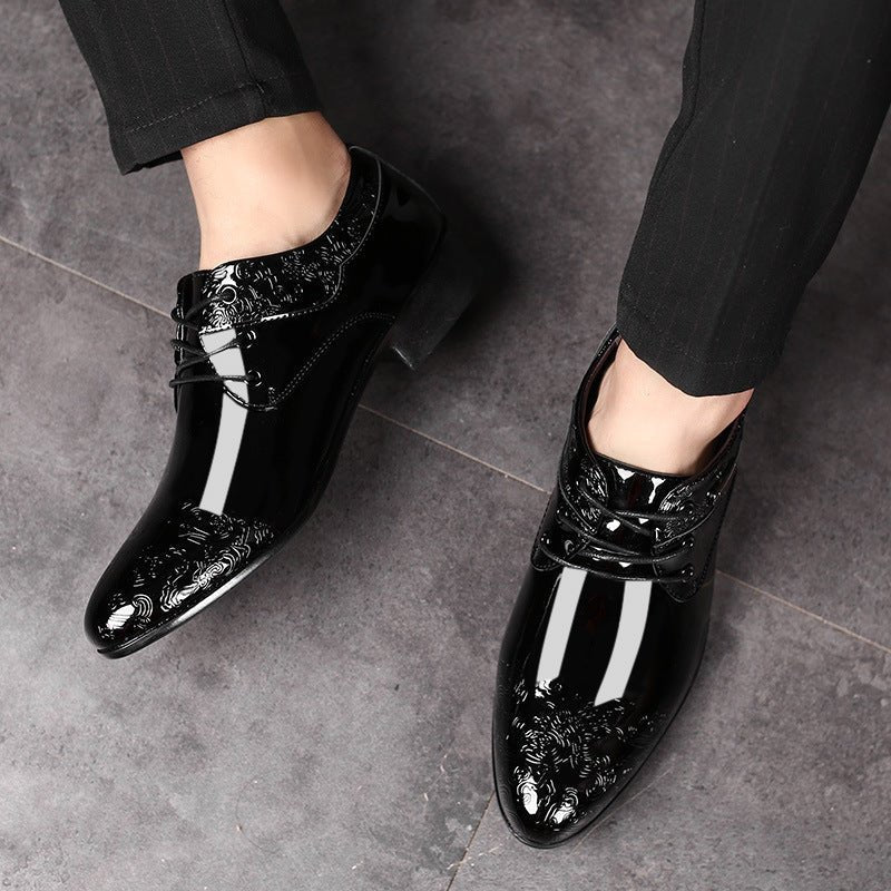 Schnürschuhe Herren mit Arch Support – Elegante Derby-Schnürschuhe in glänzendem Lackleder für formelle Anlässe 2