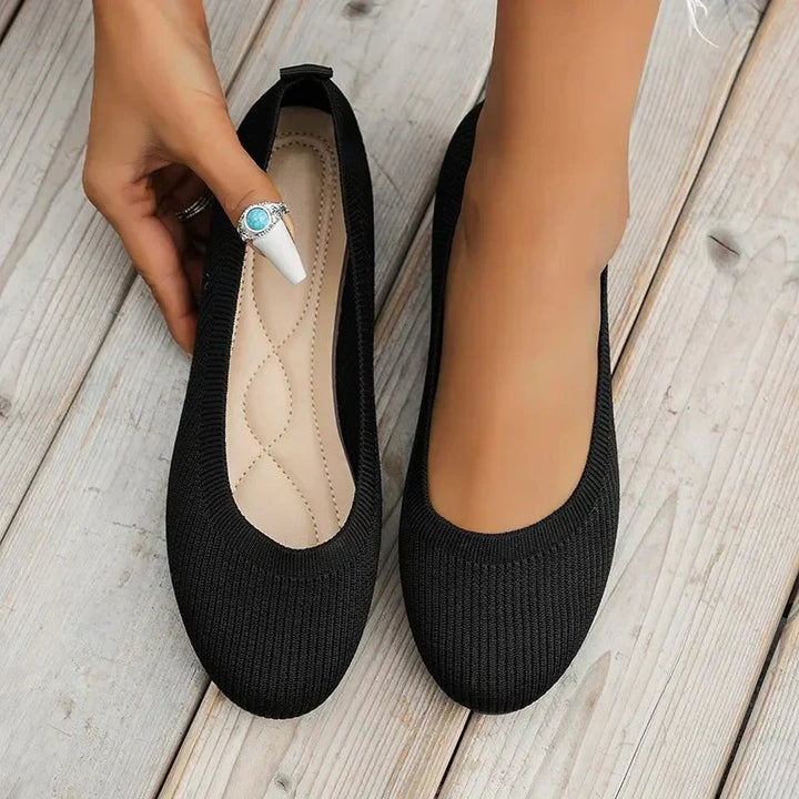 Schwarze Ballerinas Damen mit Arch Support – Bequeme Ballerina Schuhe für Alltag und Frühling 1