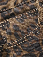 Damebukser med leopardprint og brede ben