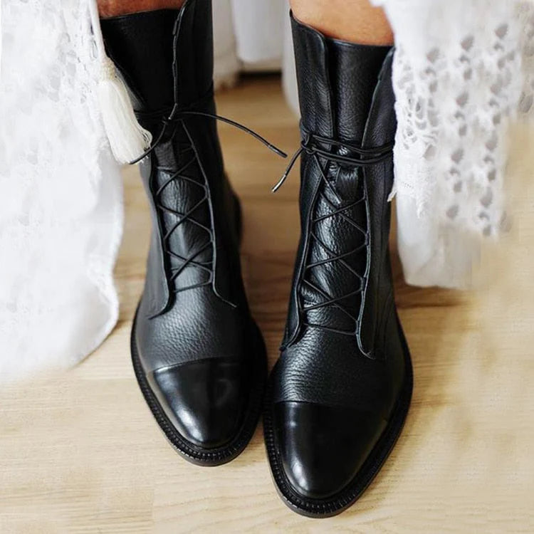 Selene™ – Premium Stiefeletten mit Absatz 0