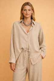 Serafina | Elegant damesæt med bluse og bukser 3