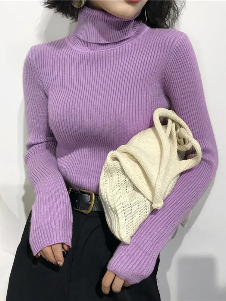 Chrissie | Turtleneck Damer Slim Fit