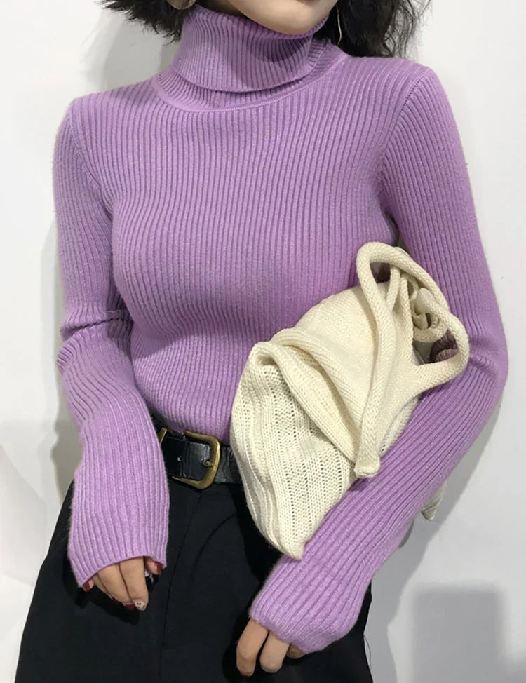 Chrissie | Turtleneck Damer Slim Fit