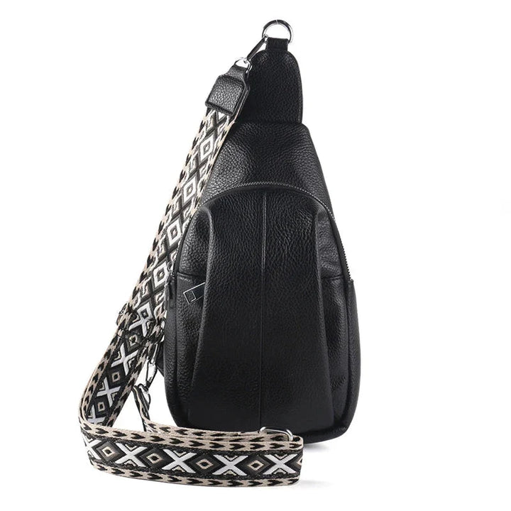Lily | Dame Geometrisk Skulderrem Læder Crossbody Sling Taske