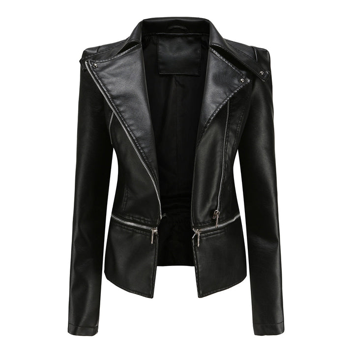 Slim fit bikerjakke til kvinder | Casual 0