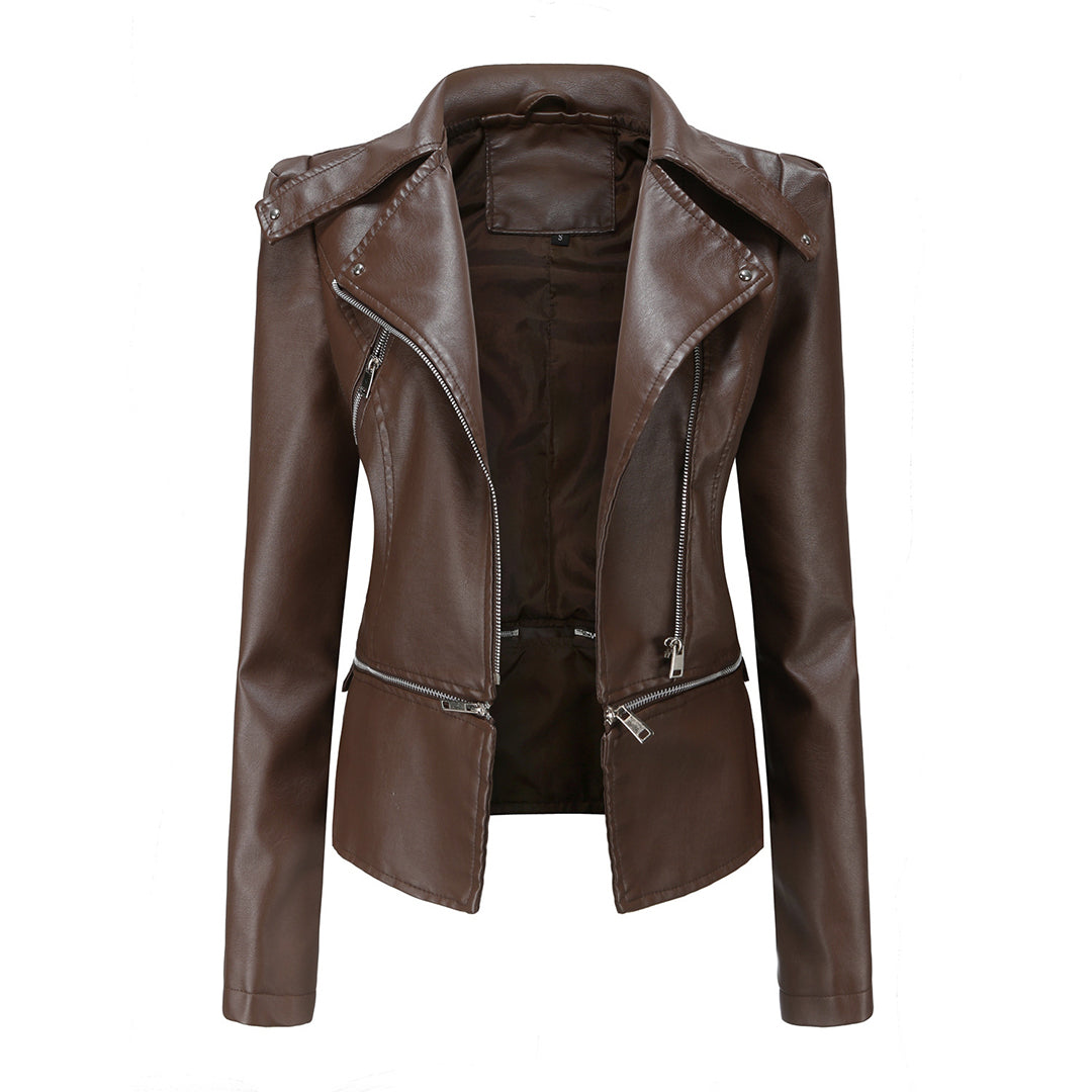 Slim fit bikerjakke til kvinder | Casual 1