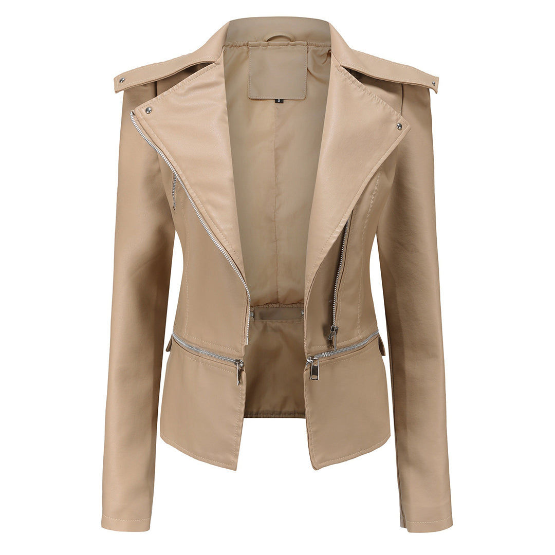 Slim fit bikerjakke til kvinder | Casual 3