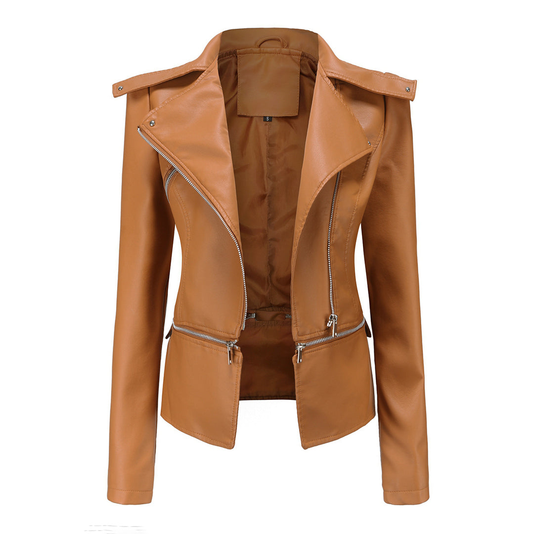 Slim fit bikerjakke til kvinder | Casual 4