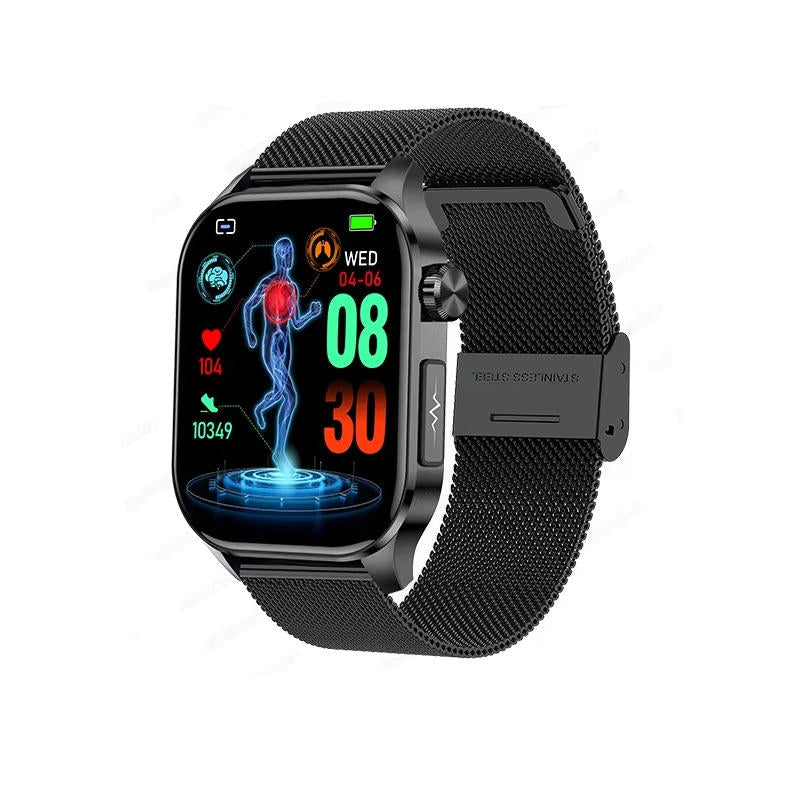 Smartwatch til seniorer, blodtryk, glukose og sundhedsstyring 9