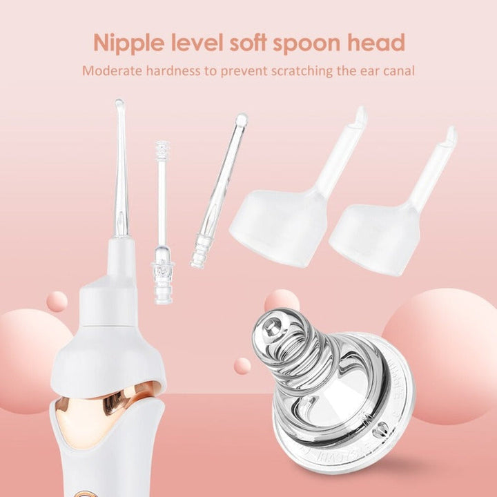 Smertefri ørerenser med LED-lys – sikker fjernelse af ørevoks til voksne og børn, genopladelig med blød sugeteknologi 4