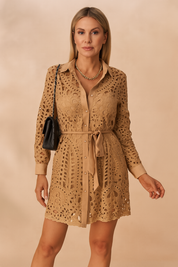 Smuk | Sommerkjole i elegant og sofistikeret blonde 1